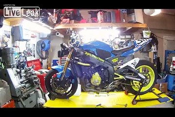 Time-lapse Motorcycle Engine Removal