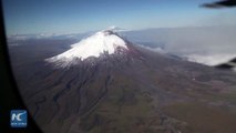 RAW: Aerial shots of recent activities of Volcano Cotopaxi in Ecuador