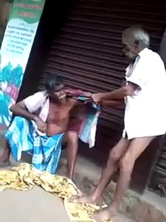 When old man fighting,Funny