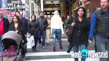 Model Walks Around NYC With Painted On Pants!