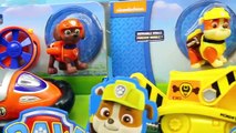 Paw Patrol Toy Review of Zuma Hovercraft with Rubble Bulldozer and Rocky Recycling Truck