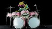 Funny Bulldog plays Metallica Enter Sandman on the drums