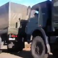 Russian Army Artillery convoy, shortly before entering Ukraine via Gukovo