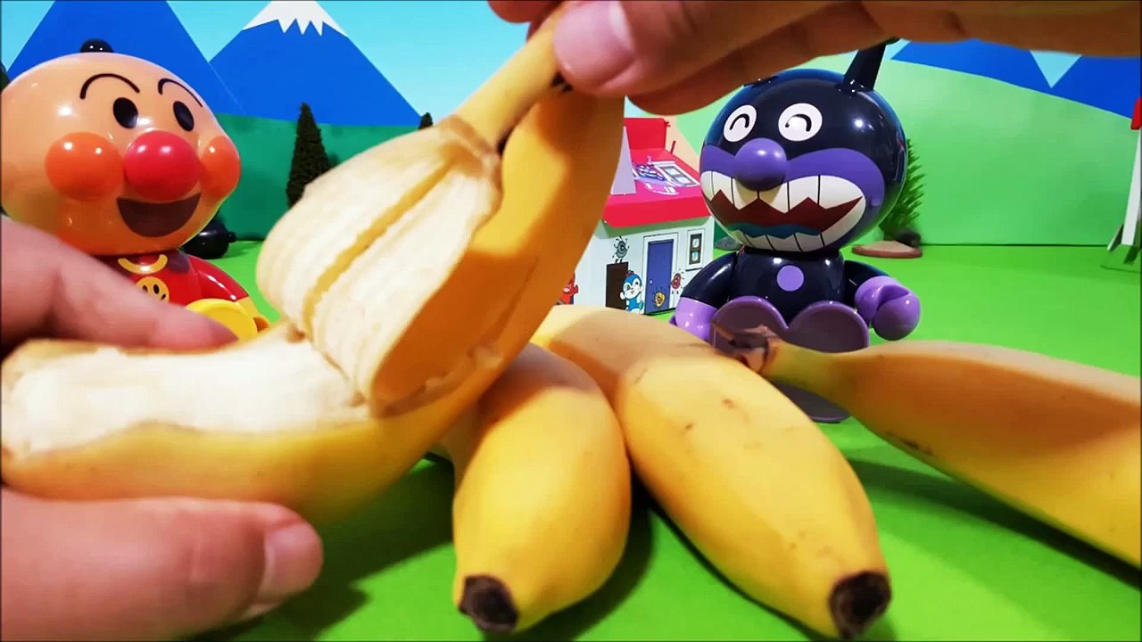アンパンマン アニメ❤おもちゃ バナナの中に誰かいるよ！Anpanman anime hide and seek