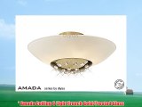 * Amada Ceiling 6 Light French Gold/Frosted Glass