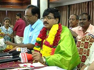 Turlapati Pattabhi Ram Receiving Telugu Book of Records Award