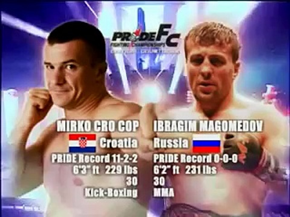 Мирко КроКоп   Ибрагим Магомедов, Ibragim Magomedov vs Mirko Cro Cop Filipovic PRIDE   Critical Coun