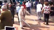Crazy Dancing by Old Man