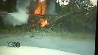 Cops Try To Put Out Car Fire While Woman Trapped Inside