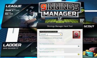 Tool Generator to Get Coins Cash in 9Innings Manager iPhone Android