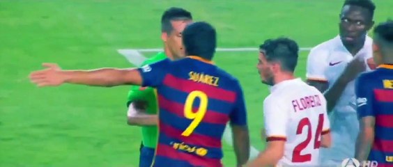 Funny football Insane Leo Messi headbutted Mapou Yanga Mbiwa during Barcelona v Roma