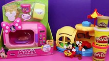 Minnie Mouse Microwave Play Doh Food with Mickey Mouse Goofy by ToysReviewToys
