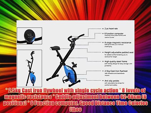 X-Bike Exercise Bike - Fitness Cardio Workout Weight Loss Folding Bike