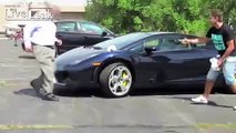 Idiot gets tasered for messing with man's Lamborghini