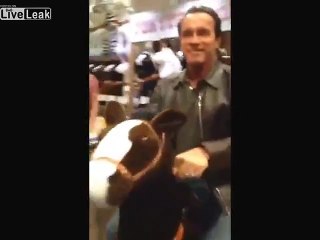 Arnold  enjoying his new sex toy