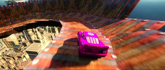 Spider-Man Drive and Jumps with his NEW PINK Lightning MCQUEEN CARS!