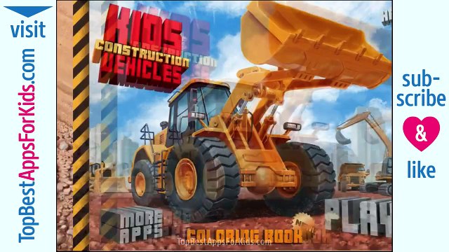 Kids Construction Vehicles App for Kids Bulldozer, Crane, Trucks, Excavator iPad, iPhone