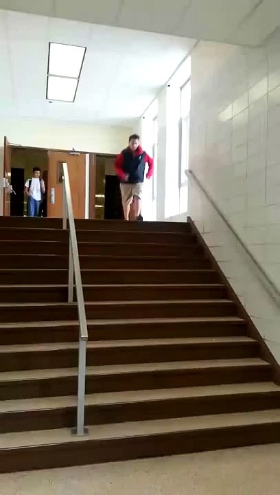 Kid falls down stairs  must watch