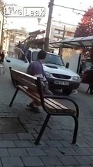 Mr Jerker had a quiet wank on the bus stop in front of people