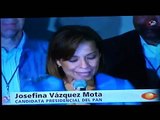 Reconoce Josefina Vázquez Mota tendencias en contra, se perfila Peña Nieto virtual ganador