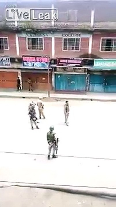 Indian police use live ammo on peaceful protesters.