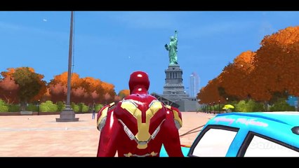 Télécharger la video: The Avengers Iron Man & Spiderman with Custom Superman Lightning McQueen disney pixar Cars FUN!