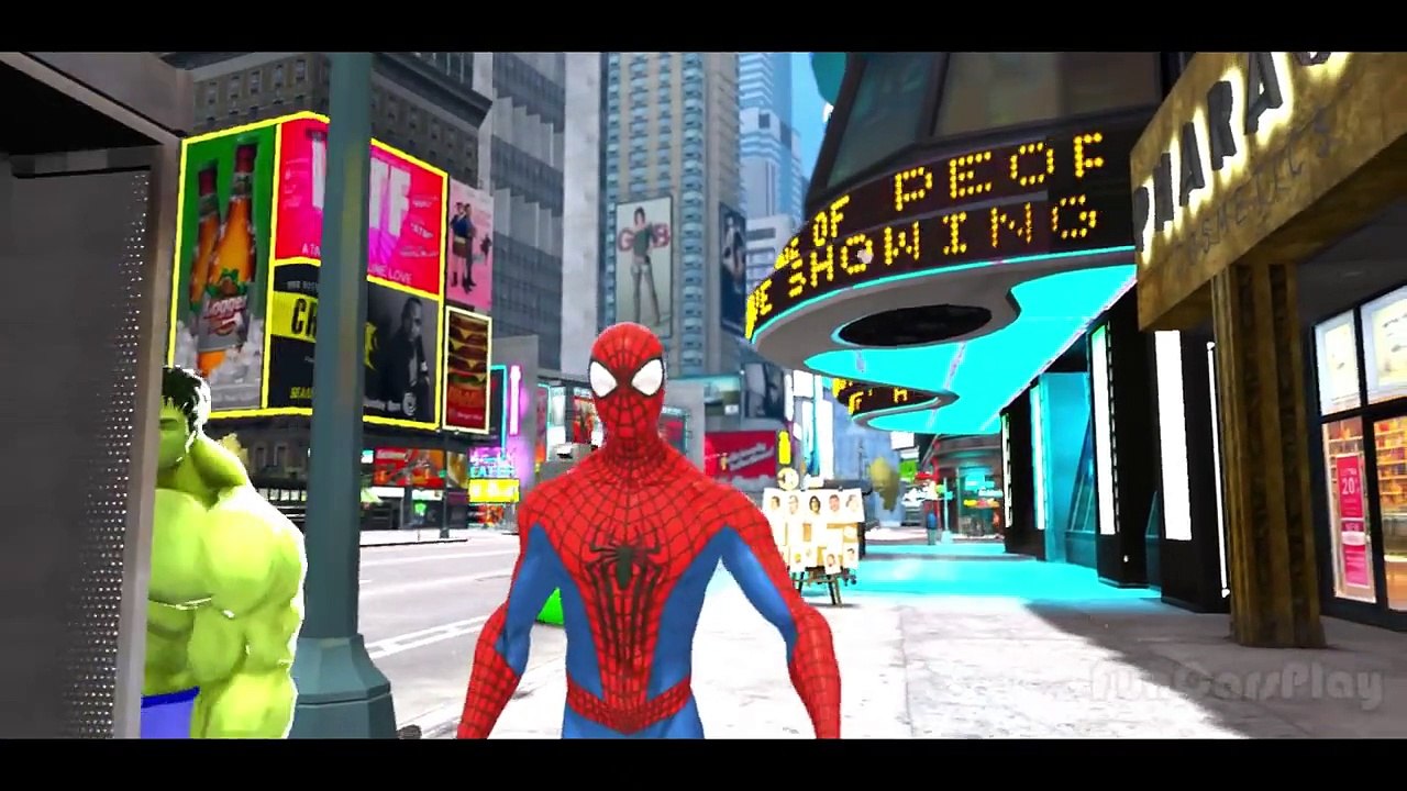 Hulk with Green Lightning McQueen Cars & The Amazing Spider-Man w_ Nursery Rhymes Songs for Children