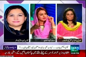 DAWN Doosra Rukh Samar Abbas with MQM Fouzia Hameed (04 September 2015)