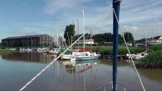 Brough Haven on the Humber  entering and leaving at HW