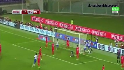 Italy vs Malta 1-0 2015 - Graziano Pelle Goal