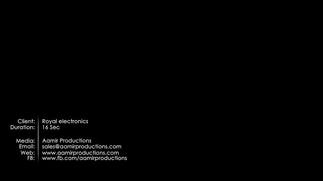 Royal Electronics Fridge TVC Aamir Productions +92 312 455 6331