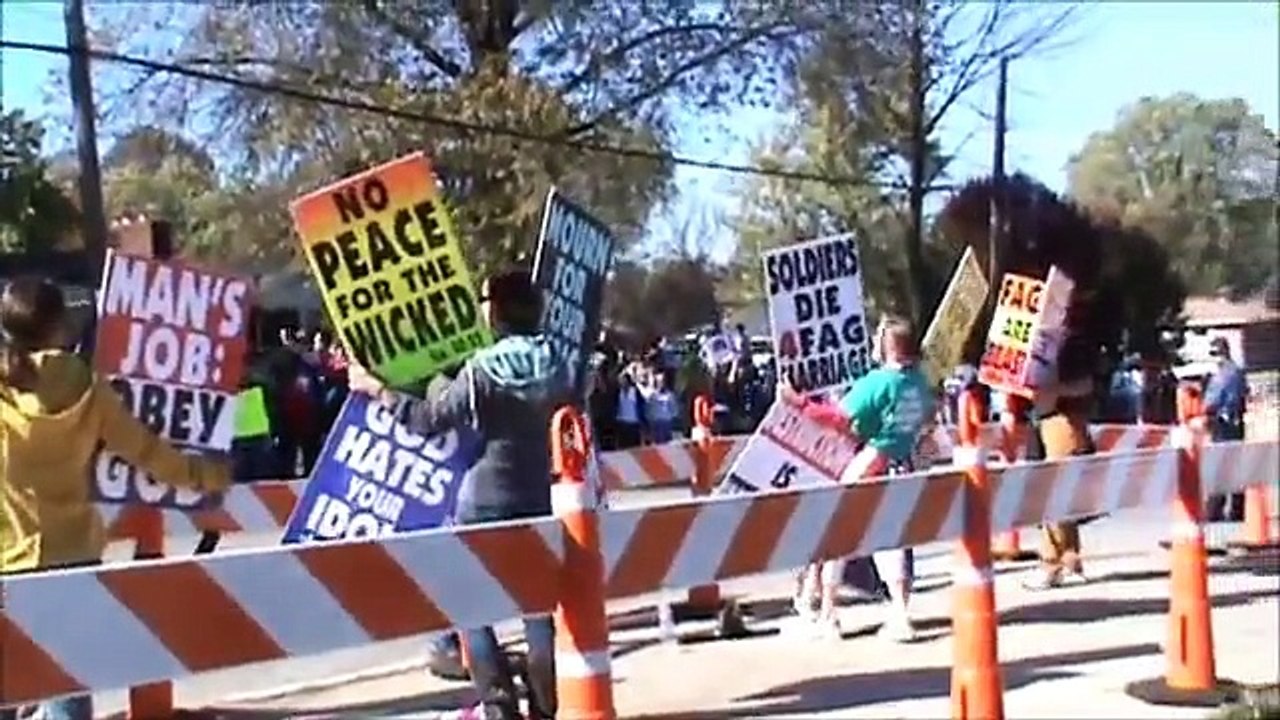 Westboro Baptist Church Protests Oak Hills High School