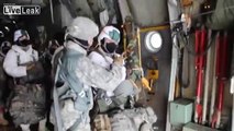 Airborne Soldiers Parachute Into The Arctic