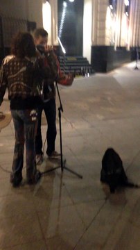 Quand le chanteur d'Aerosmith Steven Tyler vient chanter avec un musicien de rue à Moscou....