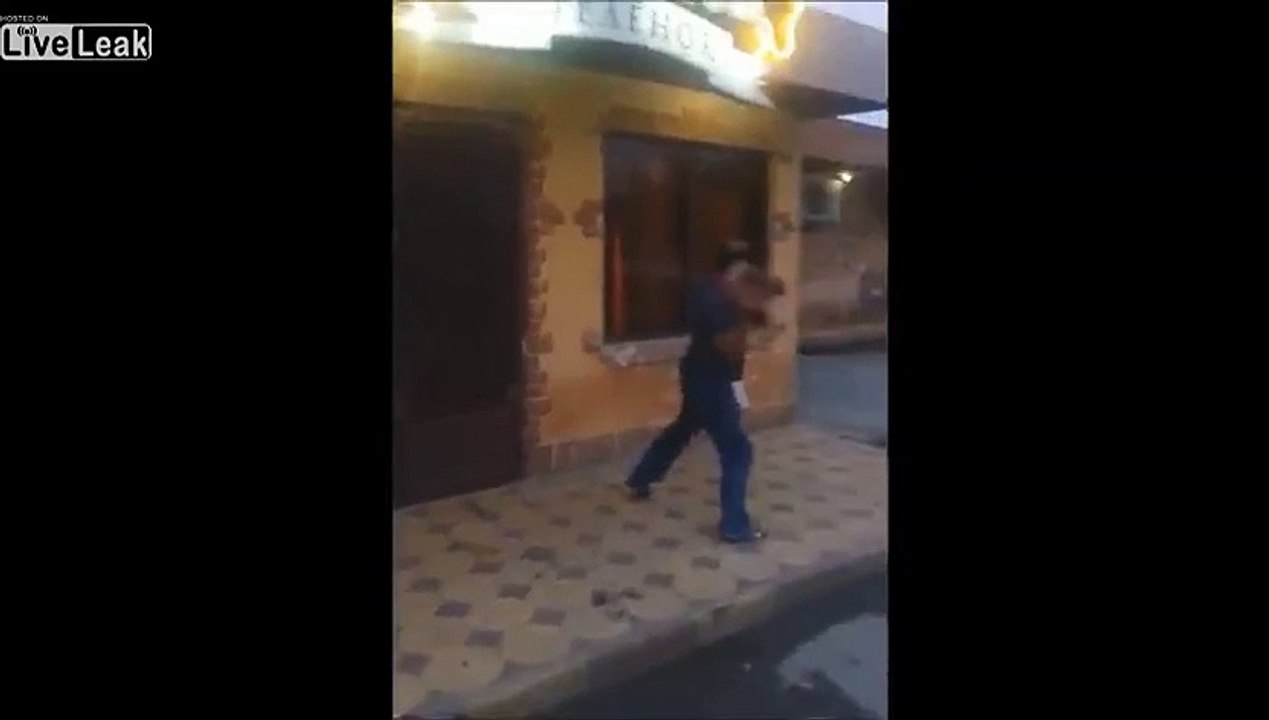 Drunk Chechen Breaks Bar Window