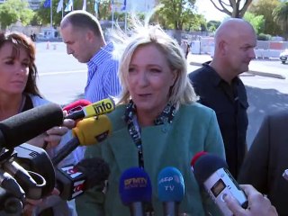 A son Université d'été, Marine Le Pen tente d'endiguer l'exclu Jean-Marie Le Pen
