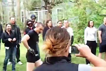 THUG VS MUAY THAI FIGHTER!! STREETBEEFS NEW JAMAICAN RUDEBOY VS BAD NEWS