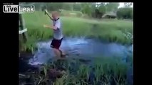 Drunk Russians on a rope swing.