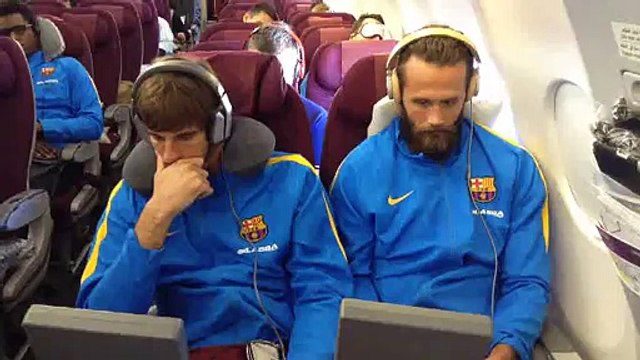 Arribada a Doha del Barça Lassa d'handbol / Llegada a Doha del Barça Lassa de balonmano