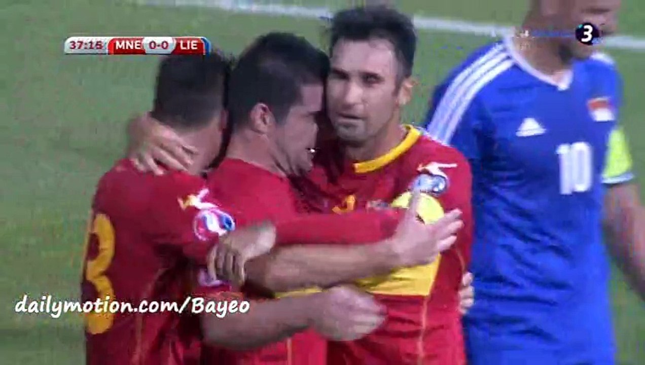 Goal Beqiraj - Montenegro 1-0 Liechtenstein - 05-09-2015