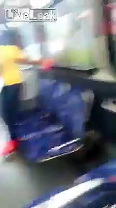 2 chicks fight on bus