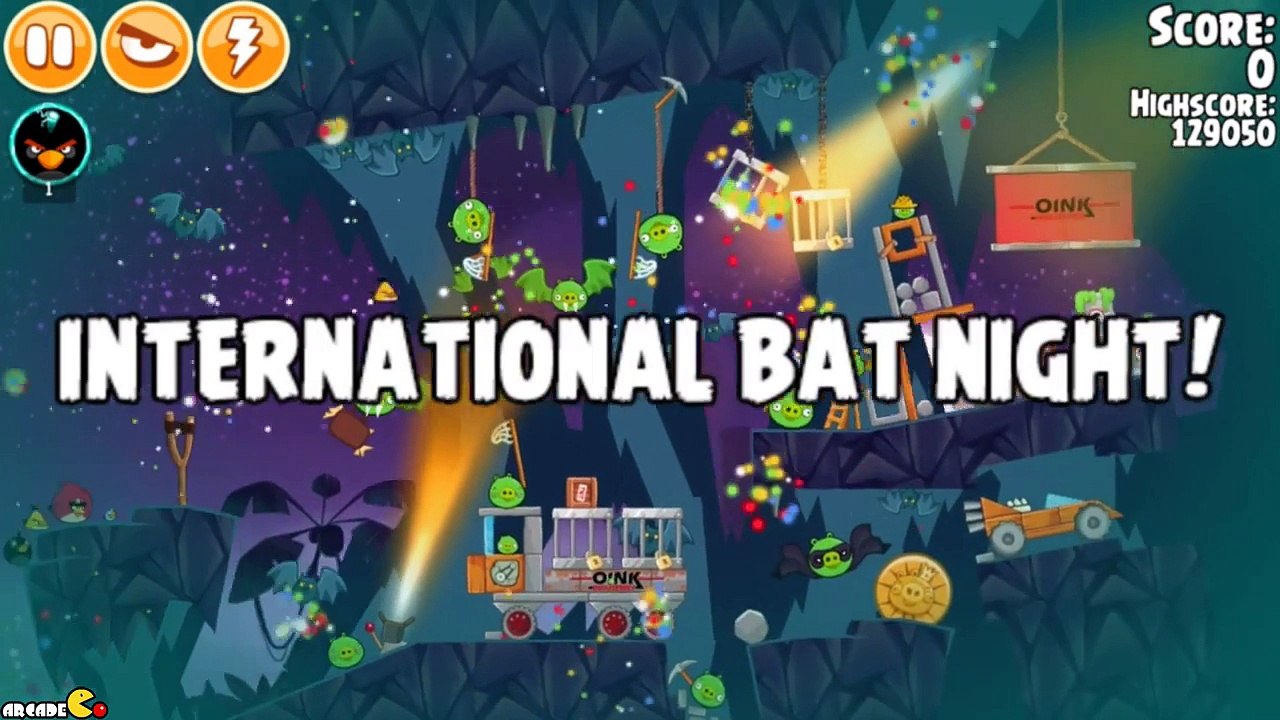 Angry Birds Seasons - International Bat Night The Pig Days 4-7 Walkthrough 3 Star!