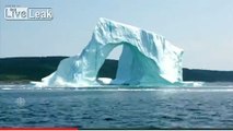 Couple escapes collapsing iceberg