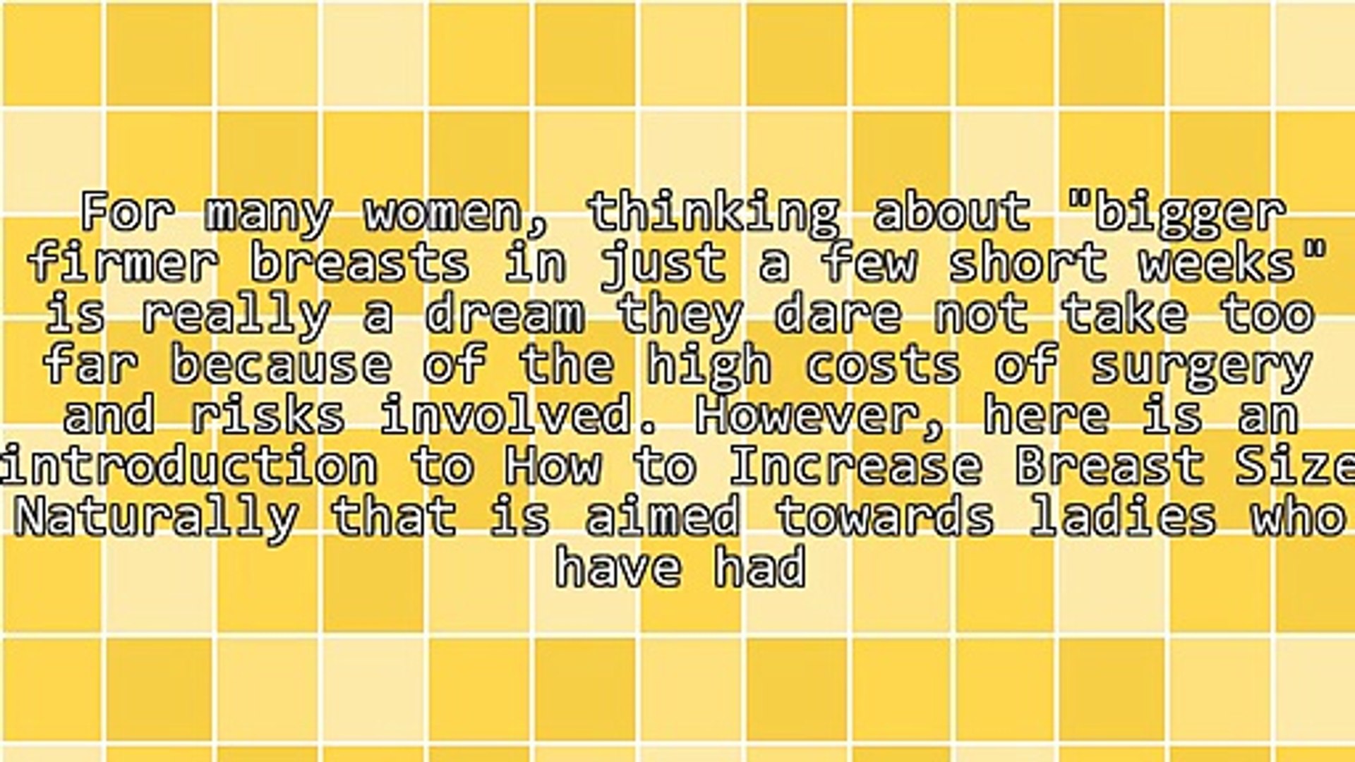 ⁣How To Increase Breast Size Yourself