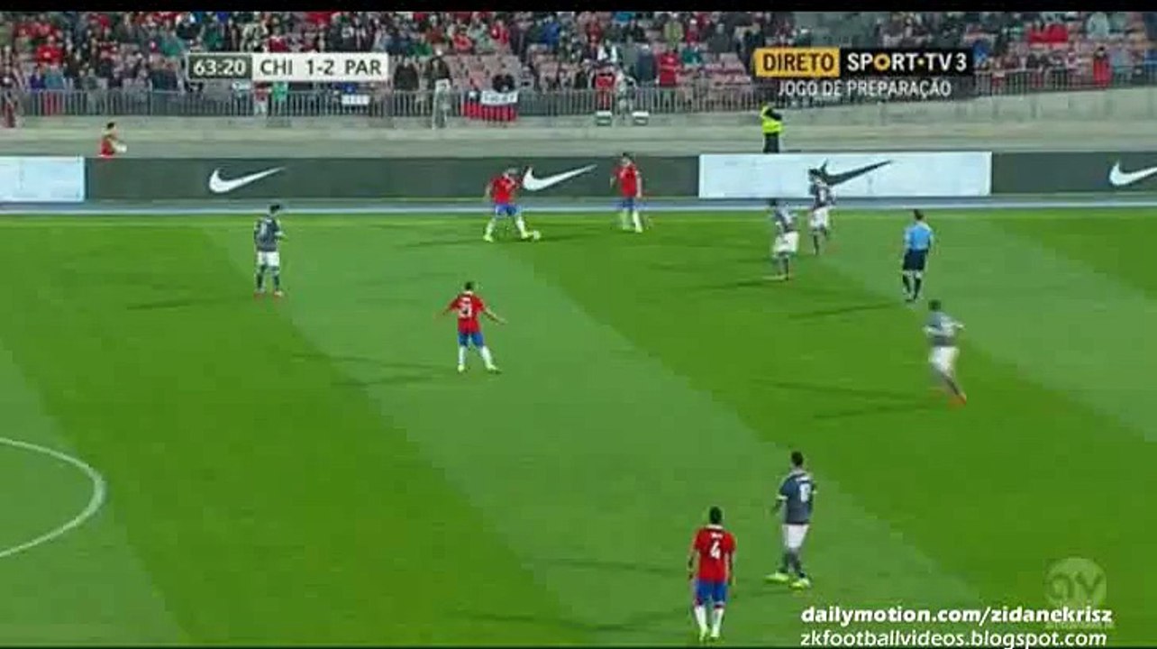 2-2 Felipe Gutiérrez Second Goal | Chile v. Paraguay - Friendly 05.09.2015 HD