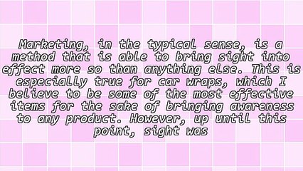 Sense Of Smell & Advertising With Car Wraps