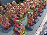 Vadodara Saurabh Patel inaugurates stall of Ganesh Idols made up of Mitti