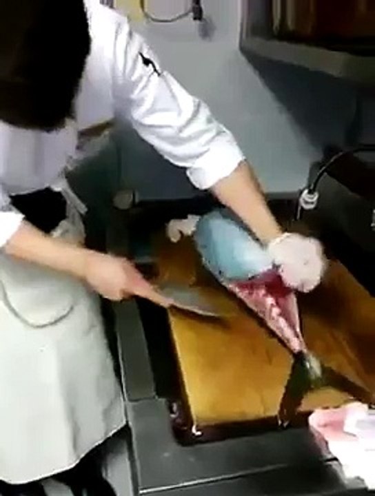 fish cut alive