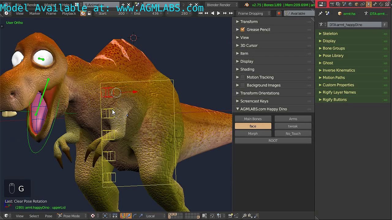 Tutorial How to use 3D Cartoon Dinosaur