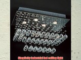 Modern Luxury LED Flush Mount Crystal Pinecone Chandelier Fixture Ceiling Pendant Lamp Lighting